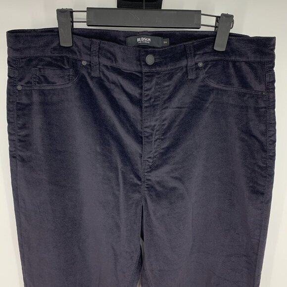Hudson Jeans Barbara Super Skinny Velvet Purple Ankle NWT - Picture 3 of 12